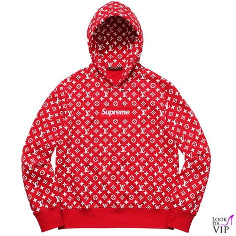 supreme louis vuitton felpa marrone